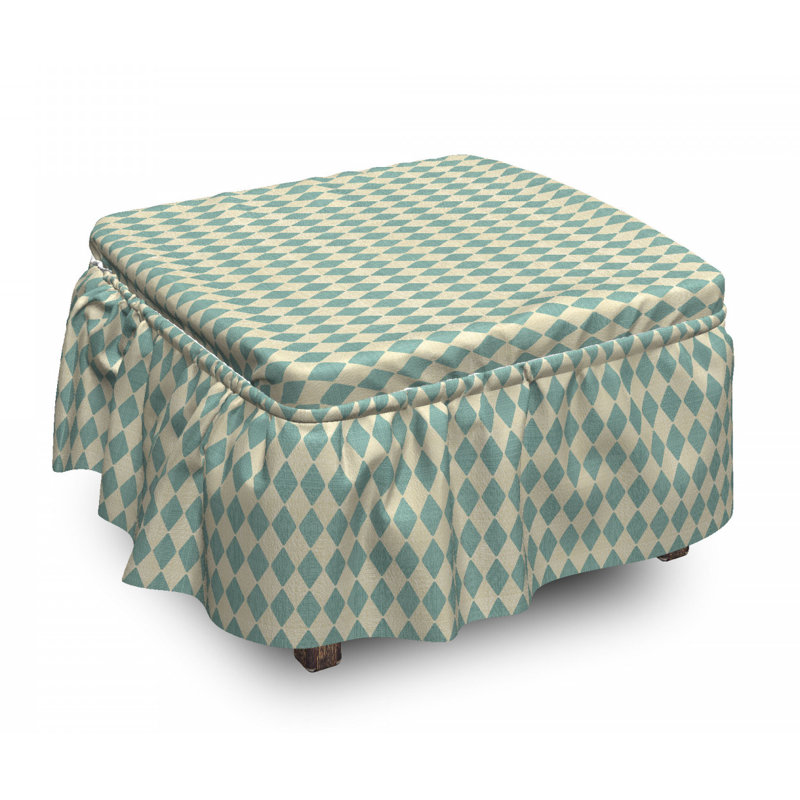 Housse pour repose-pieds argyle