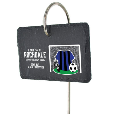 Bolme Rochdale Fan Football Slate Grave Marker Memorial Plaque