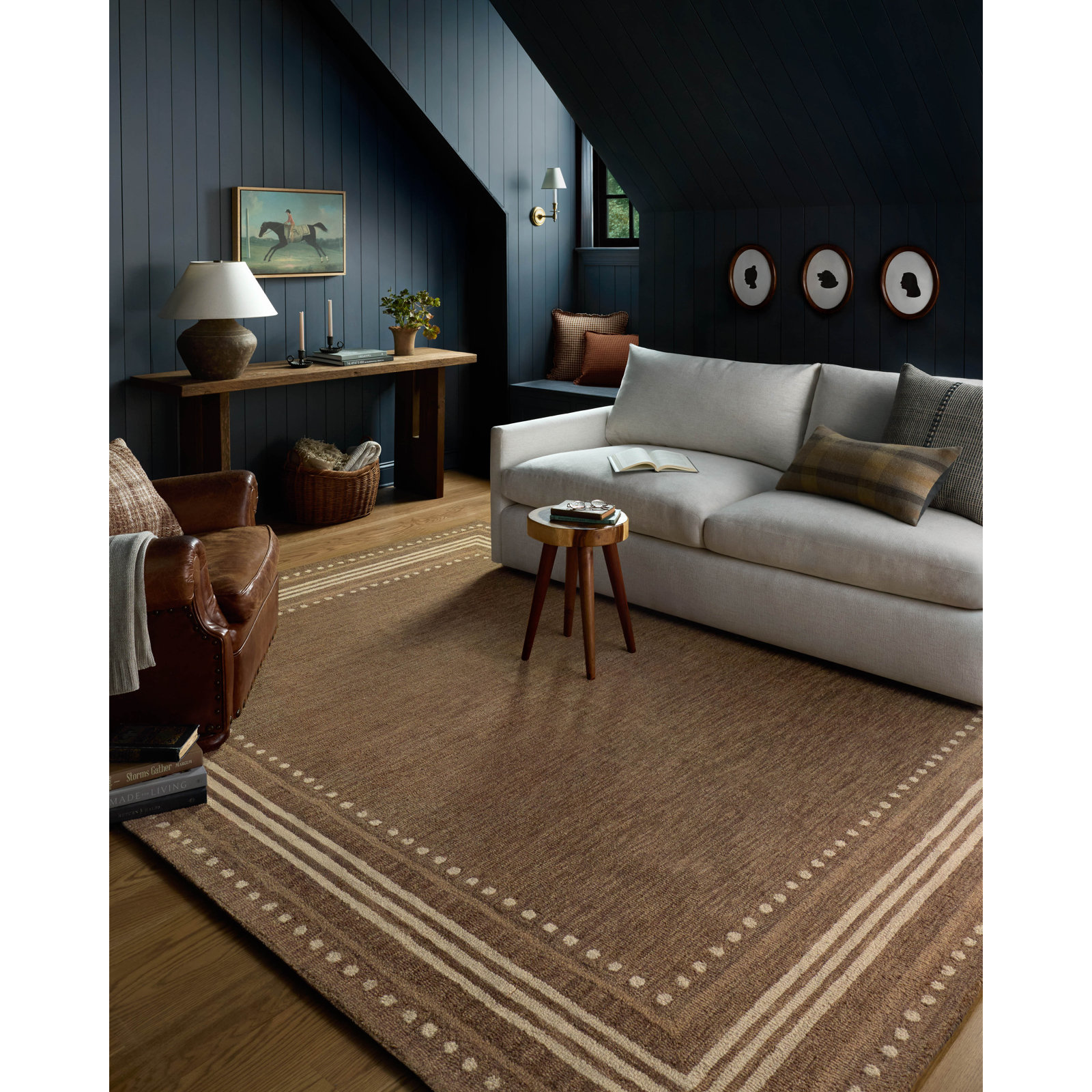 Alfie Bark / Natural Area Rug, Square 1'6"