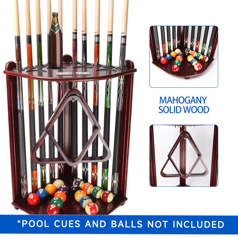Porte-baguettes de billard de billard GSE, Acajou
