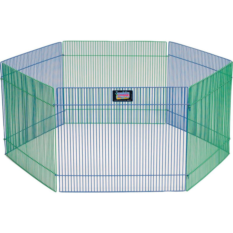 Aqua and Purple Metal Small Animal Playpen