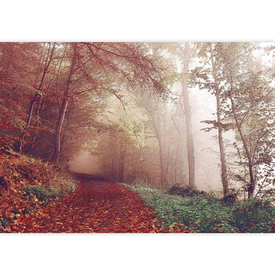 Paysage avec forêt en automne, murale