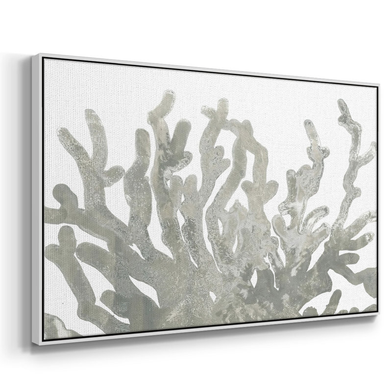 Stone Macro Coral III, reproduction d'art sur toile, H 17 po x l 25 po x P 2 po, Blanc