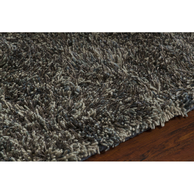 Sterling Hand Loomed Modern Area Rug in Charcoal, Rectangle 7'9" x 10'6"