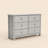 Weston 46.3" W Traditional Gray 6-Drawer Dresser with Solid Wood Legs-998249125