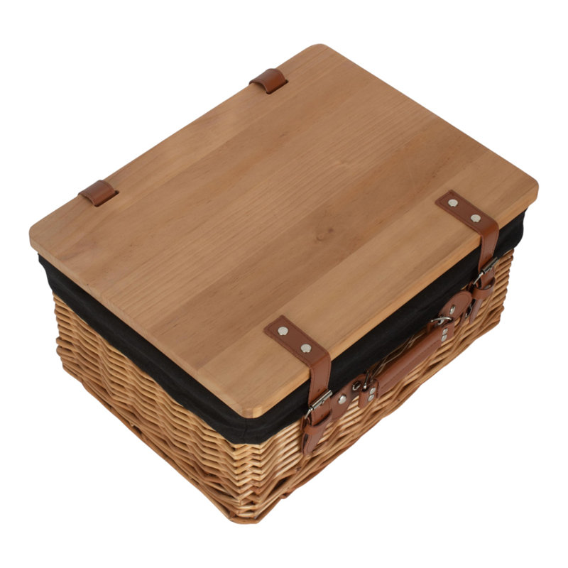 Fleur De Lis Living Wicker Decorative Basket, 15cm H x 36cm W x 25cm D