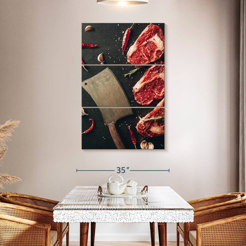 Yarlin Spiced Raw Steak, 50" H x 32" W