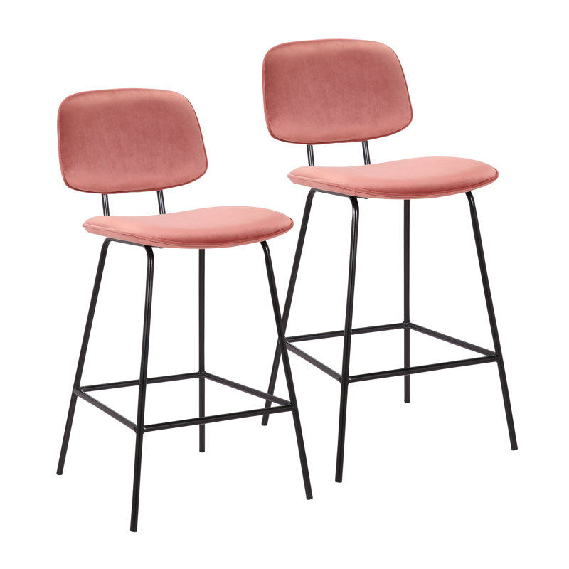 Tabouret de bar 25,59 po Aquebogue, Rose