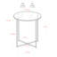 Leverette Glass Top Cross Legs End Table-35615126