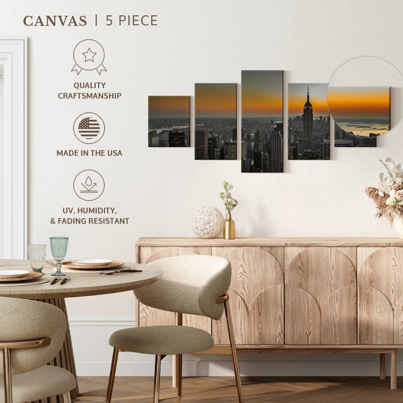 NYC Sunset, 24" H x 55" W