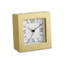 Square Desk Alarm Clock in Brass with Glow-in-the-Dark Hands