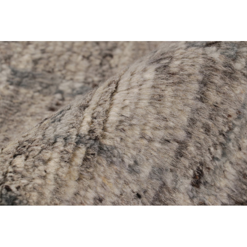 Moroccan Hand Knotted Wool Area Rug, Rectangle 4' x 5'