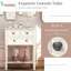 Console étroite avec 3 tiroirs de rangement et une étagère inférieure, design mince pour l'entrée, le couloir et le salon.-635791604