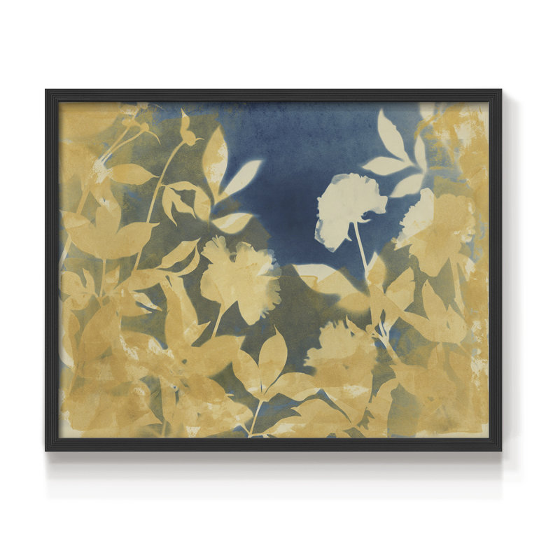 Peony Field -Framed Print - Restickable, H 8 po x l 10 po, Noir