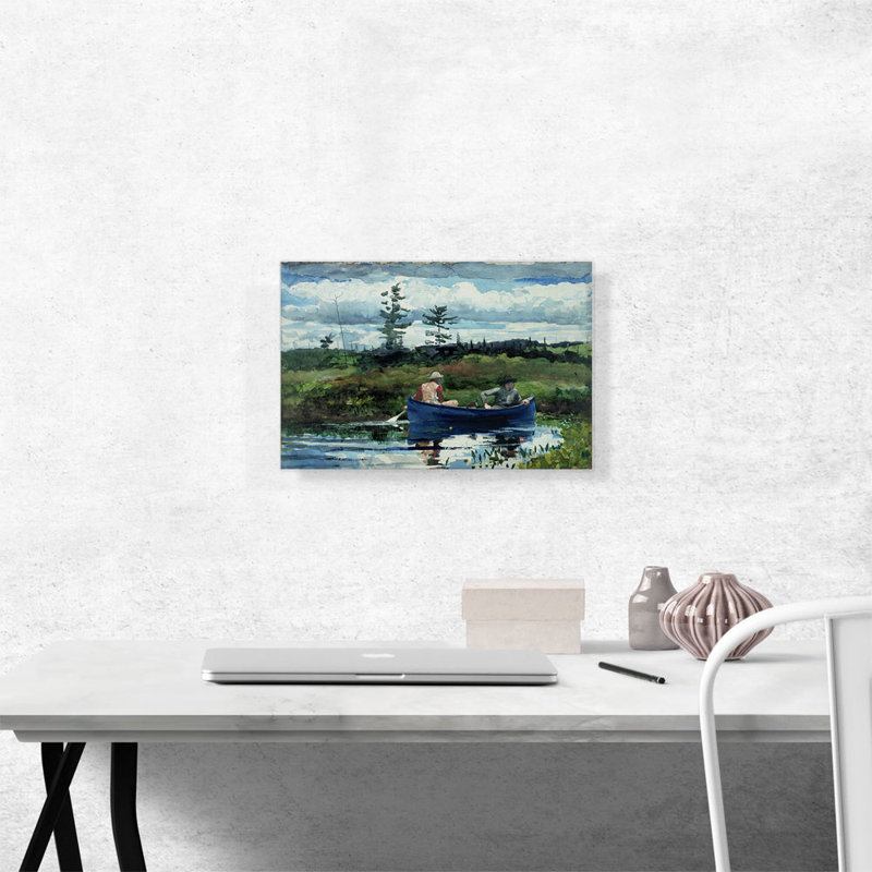 «The Blue Boat 1892» par Winslow Homer, reproduction d'art sur toile tendue, H 12 po x l 18 po x P 0,75 po