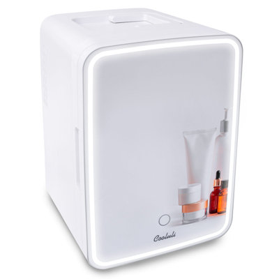 Cooluli Glow Beauty 10L Mini Fridge with Mirror LED (White)