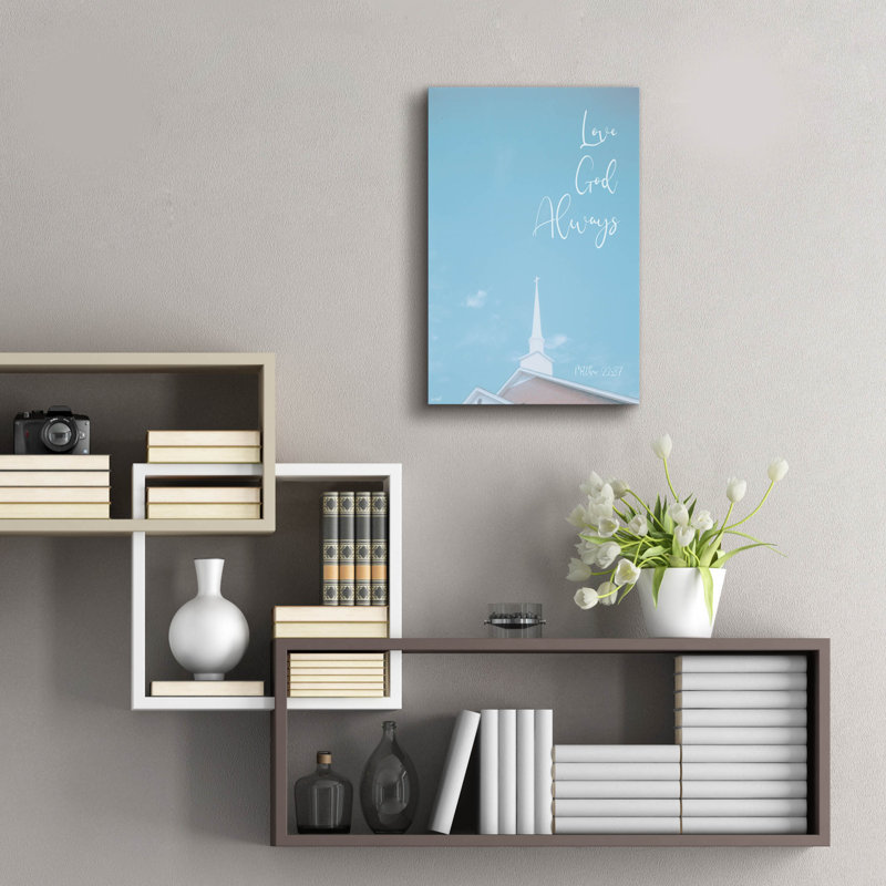  «Church - Love God Always» par Life BeautifuLEE, art mural en verre acrylique, 16 po x 24 po, H 24 po x l 16 po