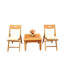 Surfliner Outdoor 3 - Piece Teak Dining Set