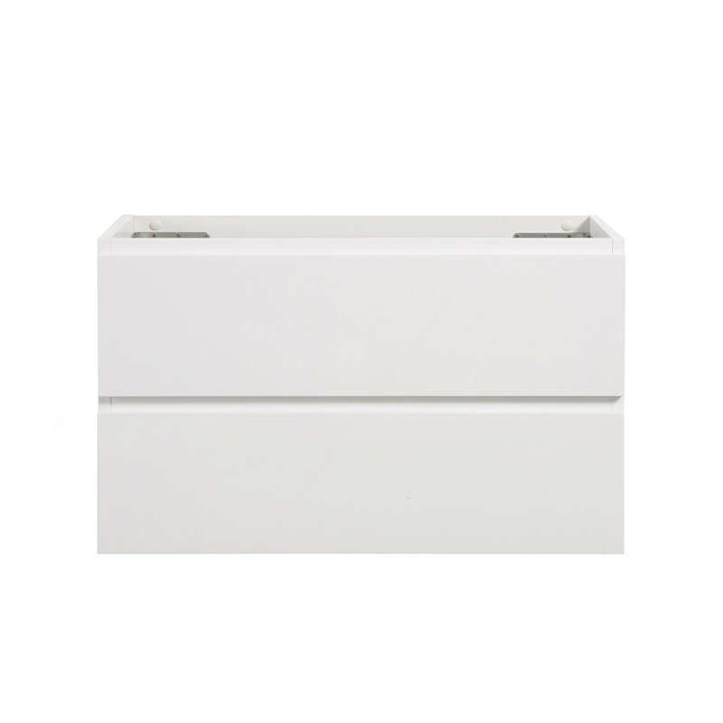 Armoire murale SANS lavabo, couleur blanche, avec deux tiroirs, Blanc, 35.6", Blanc