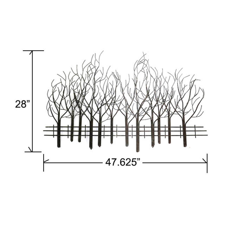 Metal Field of Twelve Trees Wall Decor