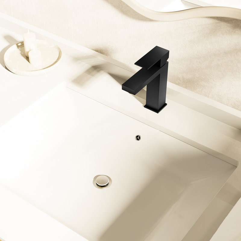 NO - Robinet de salle de bain monocorps et monocommande avec bonde, Noir mat