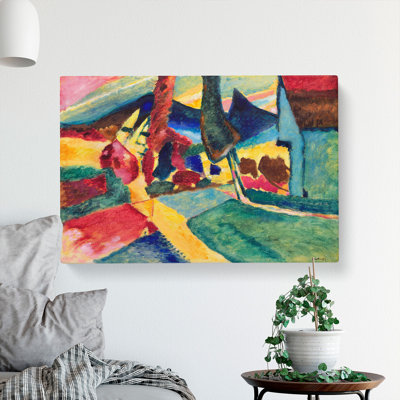 Landscape With Two Poplars by Wassily Kandinsky - Wrapped Canvas