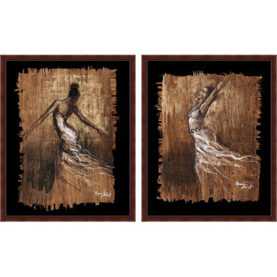 " Graceful Motion III & IV " 2 Piece Art Graphic Art Print