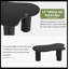 ON-TREND Table basse en nuage de 44 po x 25,9 po avec plateau de 1,5 po d'épaisseur, table de bout irrégulière de style crème avec 3 pieds robustes, table centrale élégante avec bord rond pour le salon, noir