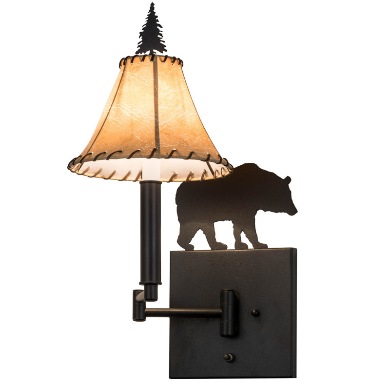 Rustic Lodge Swing Arm Sconce