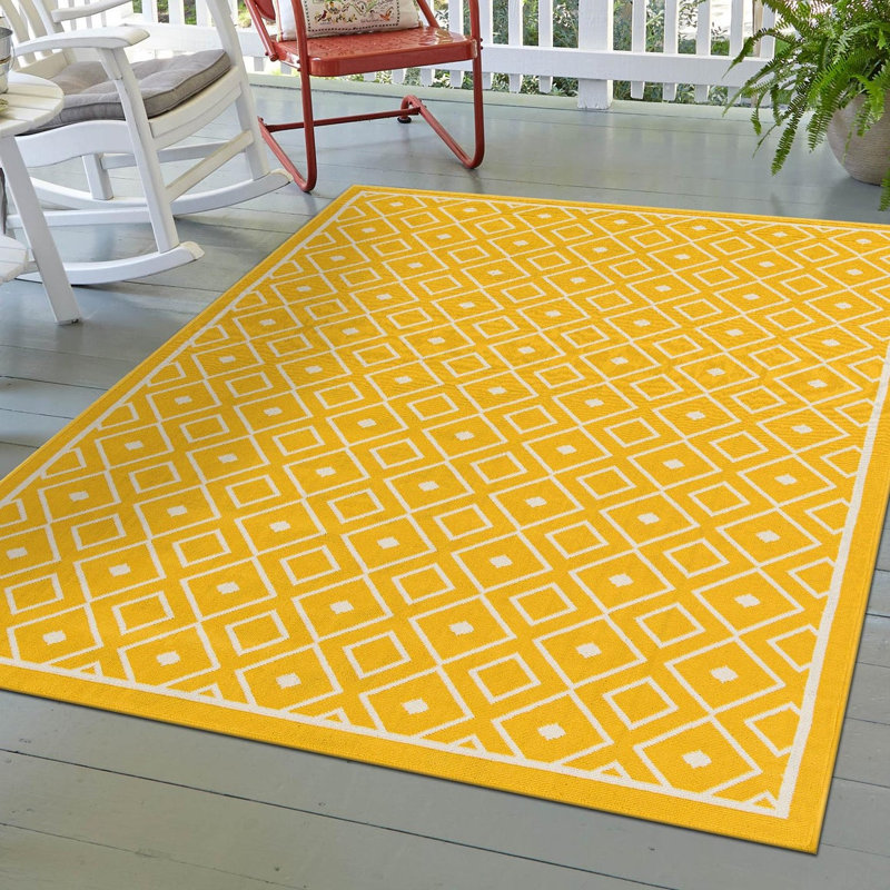 Geometric Indoor / Outdoor Rug, Rectangle 9' x 12'
