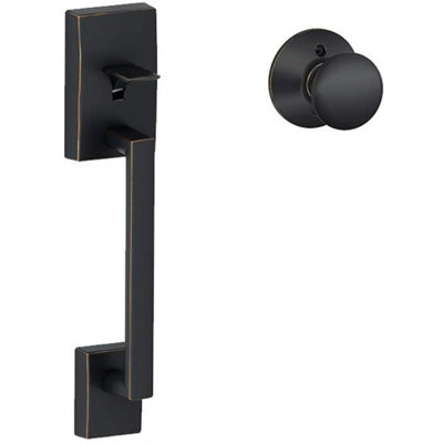 Century Lower Half Handleset with Plymouth Door Knob (Deadbolt Sold Separately)