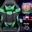 Racing Massage Computer Gaming Chair with Footrest-69583059