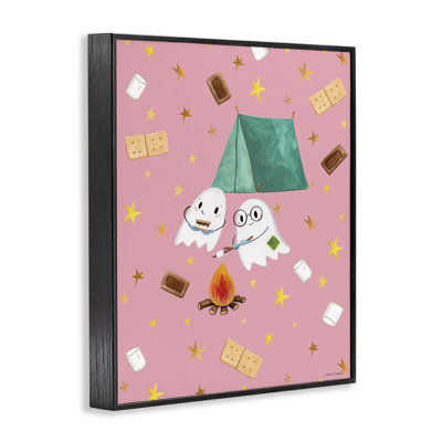 Ghost Roast Marshmallows, giclée encadrée, design par Rachel Nieman