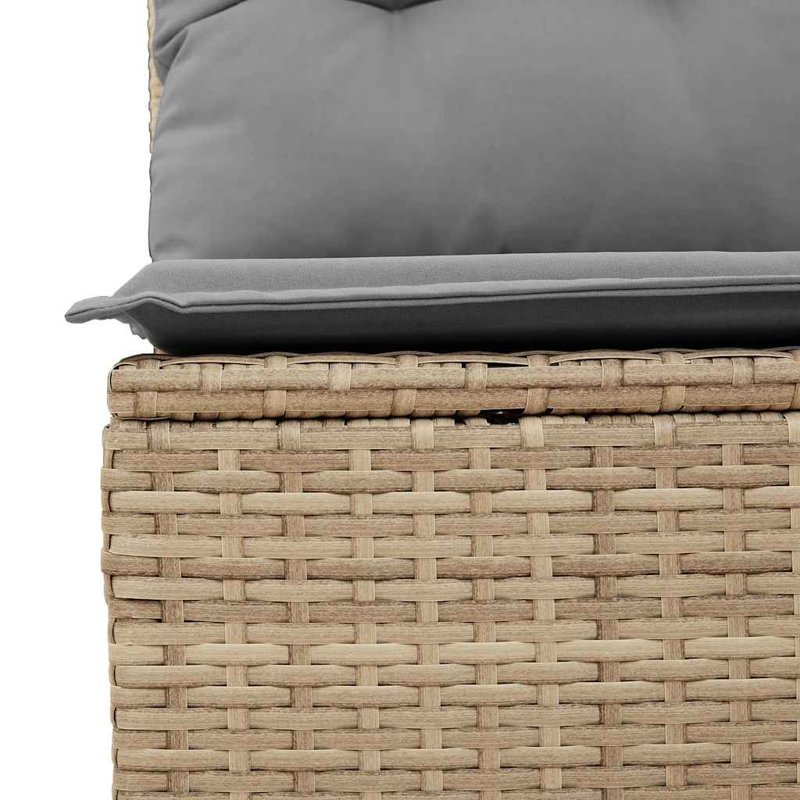  Ensemble de canapé de jardin beige, gris clair