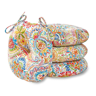 Coussin de chaise de salle à manger d'extérieur rond 15 po Ballera