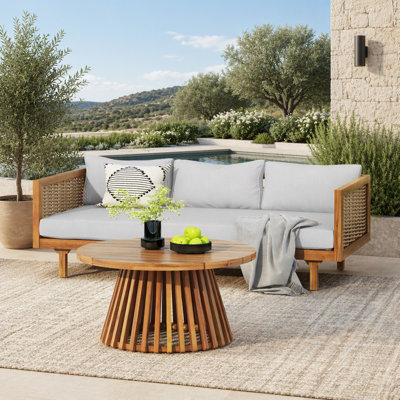 Ensemble de conversation modulaire en rotin d'extérieur en osier pour conversation, résistant aux intempéries, pour le jardin, le patio et la terrasse