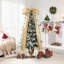 Sapin de Noël artificiel floqué de 1,8 m (6 pi) avec lumières et neige pour les fêtes