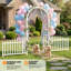 7Ft White Vinyl Garden Arbour With Fences-123159137