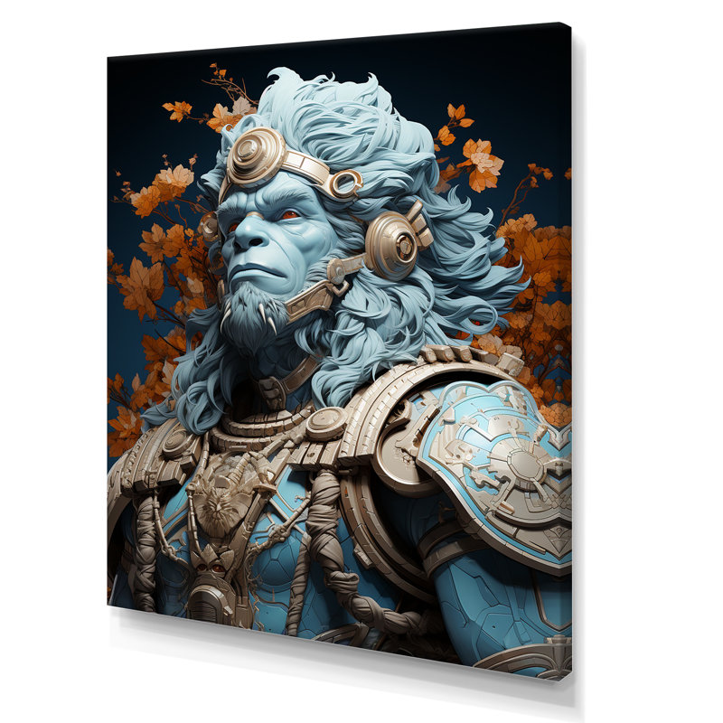 «Hindu Heroic Indian God», reproduction sur toile encadrée, Toile tendue, H 32 po x l 24 po x P 1 po