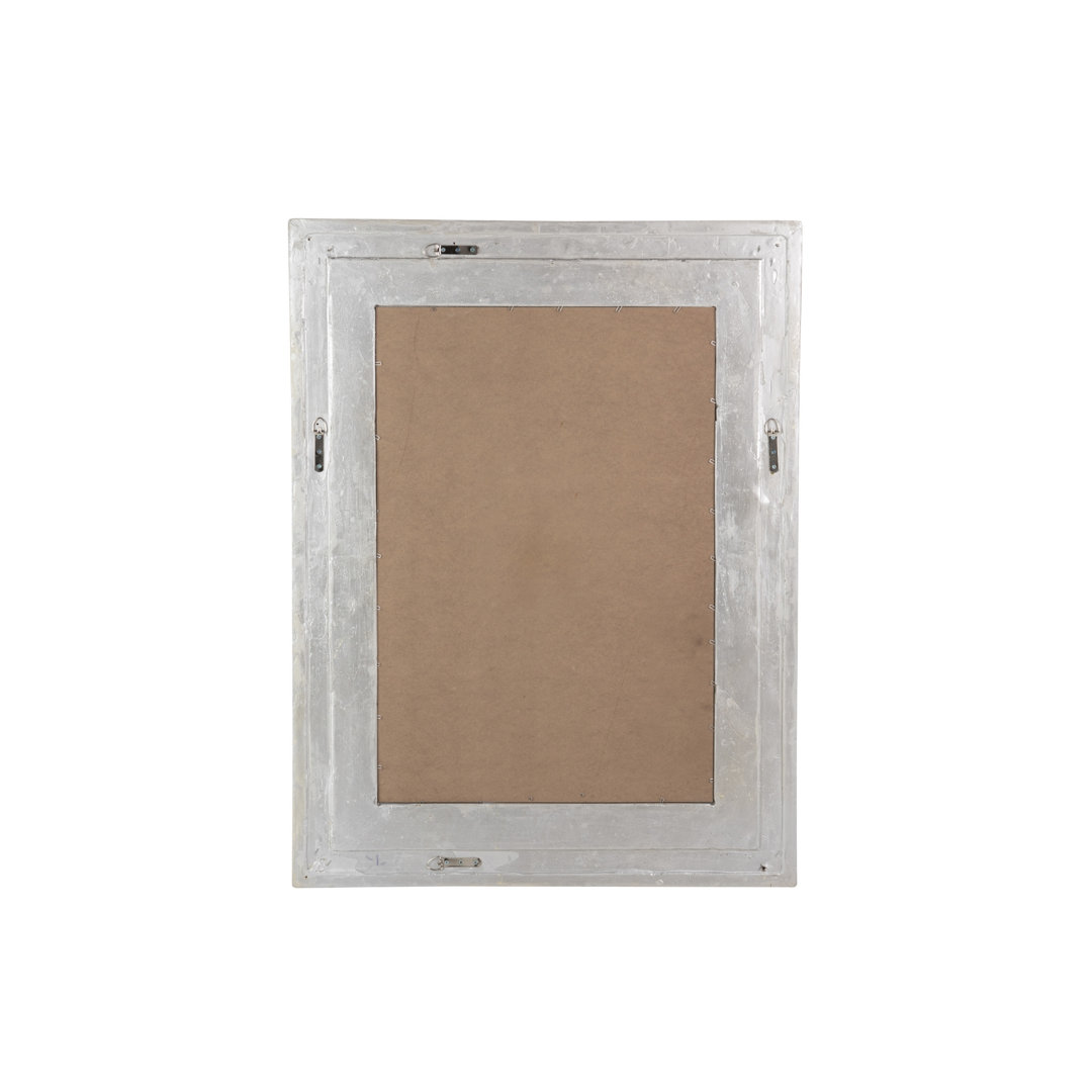 Resin Framed Wall Mounted Accent Mirror in Platinum