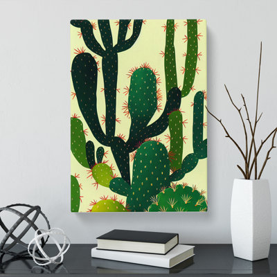 Cactus Cacti Boho - Wrapped Canvas