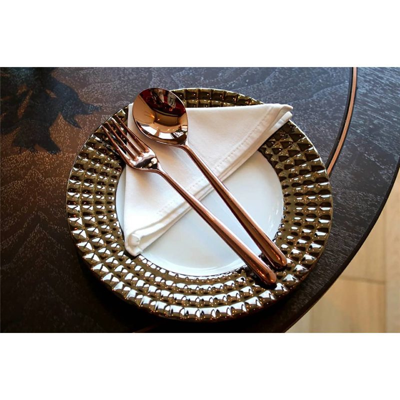 Linea Flatware Set, Ice Gold