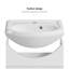 Élégant meuble-lavabo blanc de 18 po: mini-armoire compacte avec lavabo en céramique, idéale pour les salles d'eau et les petits espaces