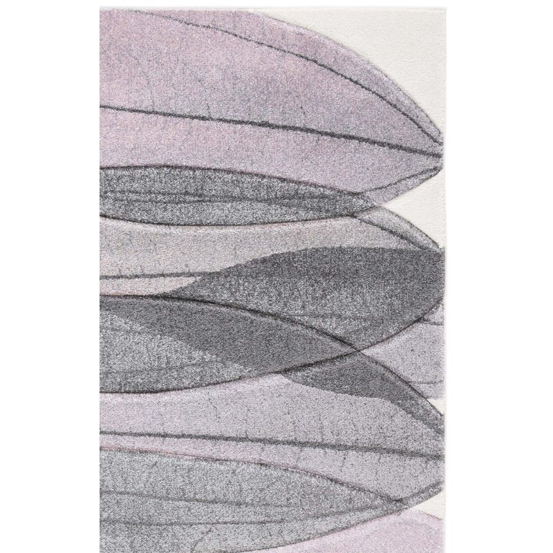 Jeromie Performance Floral Rug, Rectangle 2'7" x 5', Purple/Black/Gray