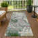 Machine Washable Indoor/Outdoor Molewski ACN2340 Floral Rug