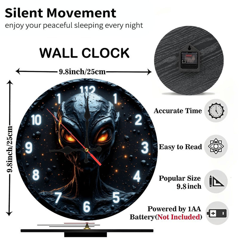 Alien Clock Decor