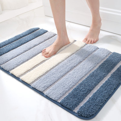Tapis pour salle de bain en microfibre avec envers antidérapant Danmir