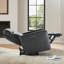 Fauteuil inclinable électrique en cuir véritable Leena-111720663