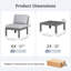 Ensemble de conversation pour le patio extérieur 6 personnes - gris-1275036473