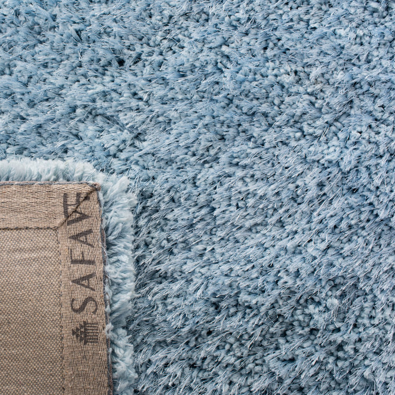Tapis bleu clair touffeté à la main Franklynn, Rectangle 4 pi x 6 pi